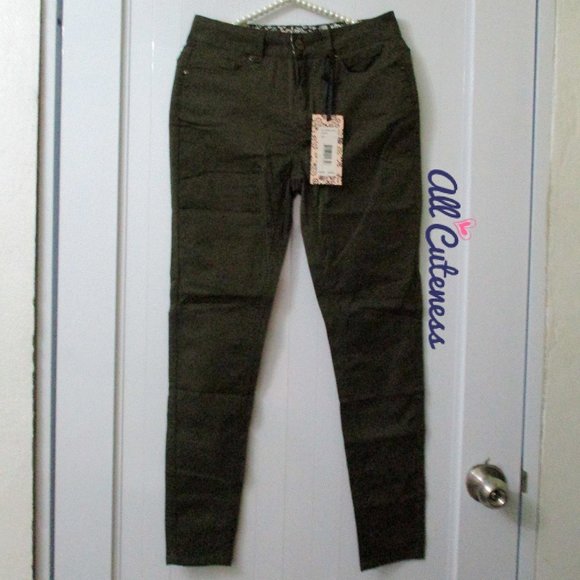Nanette Lepore Green Hamilton Skinny Pants Size 27 - Picture 1 of 9